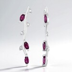 Orecchini in argento con Rodolite