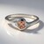 Anello in argento con Zaffiro Padparadscha