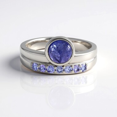 Anillo en plata con Tanzanita (KM by Juwelo)