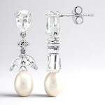 Orecchini in argento con Perla d'Acqua Dolce Bianca