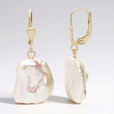 Orecchini in oro con Perla d'Acqua Dolce Bianca