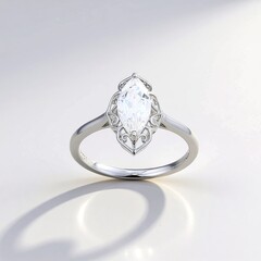 Anello in argento con Topazio Bianco