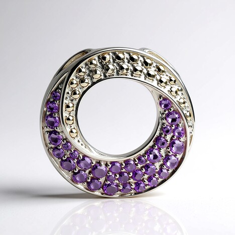 Ciondolo in argento con Ametista (Annette classic)