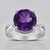 Anello in argento con Ametista Zambiana