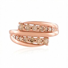 9K I2 Champagne Diamond Gold Ring (de Melo Gold)