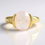 Anello in argento con Quarzo Rosa