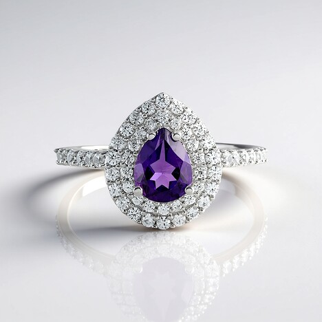 Anello in argento con Ametista Siberiana