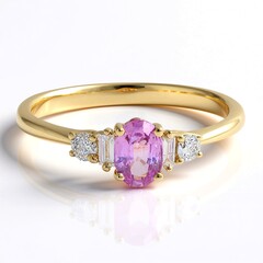 Bague en or et Saphir parme (CIRARI)