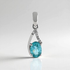 Ciondolo in argento con Apatite Blu