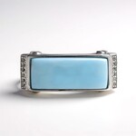Anello in argento con Larimar