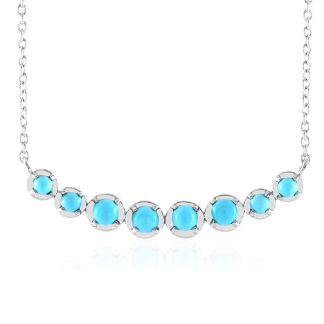 Collar en plata con Turquesa bella durmiente