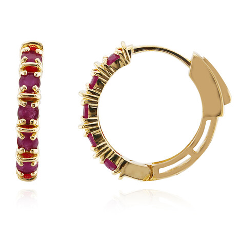 Orecchini in argento con Rubino della Birmania