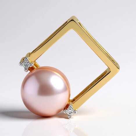 Ciondolo in argento con Perla d'Acqua Dolce Rosa (TPC)