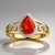 Anello in oro con Opale di Fuoco Messicano AAA