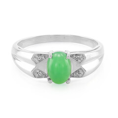 Bague pour homme en argent et Chrysoprase impériale