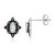 Pendientes en plata con Topacio azul cielo