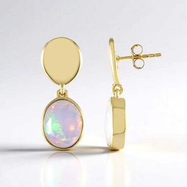 Orecchini in argento con Opale di Welo