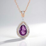 Collana in argento con Fluorite Rosa (Gems en Vogue)