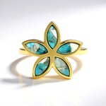Anello in argento con Mosaico turchese