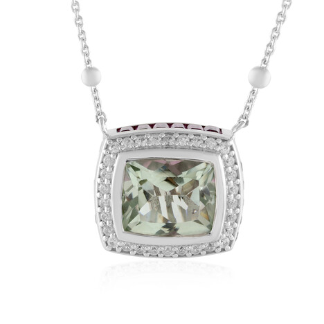 Grüner Amethyst-Silbercollier (Dallas Prince Designs)