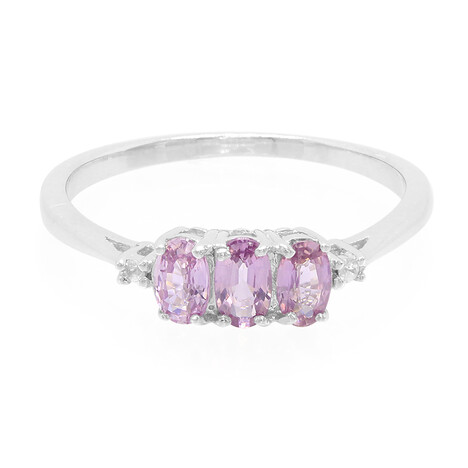 Anello in argento con Zaffiro Ceylon Porpora (non riscaldato)