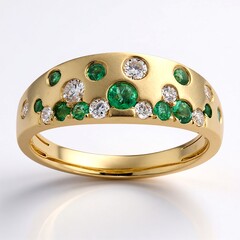 Anello in oro con Smeraldo Zambia AAA