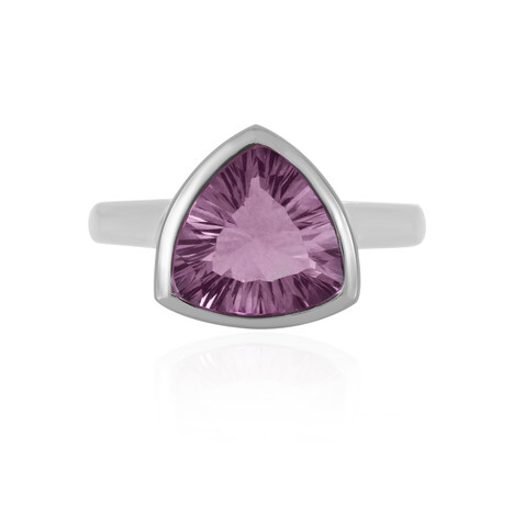 Pinkfarbener Fluorit-Silberring (MONOSONO COLLECTION)
