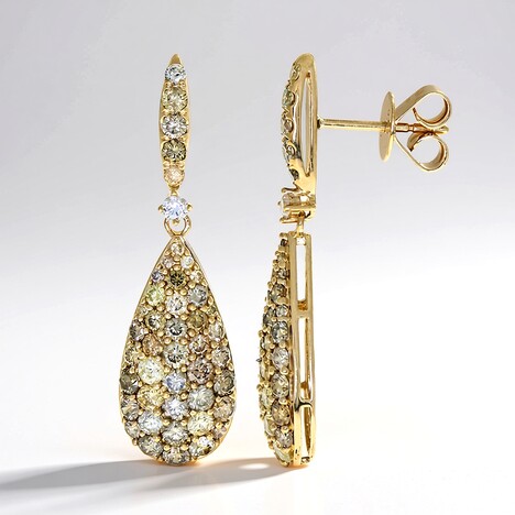 Boucles d'oreilles en or et Diamant fancy SI2 (CIRARI)
