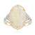 Gouden ring met een Braziliaanse witte opaal