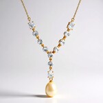 Collana in argento con Perla d'Acqua Dolce Bianca