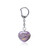 Amethyst-Edelstahlschlüsselanhänger