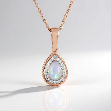 Collana in argento con Opale di Welo (Adela Silber)