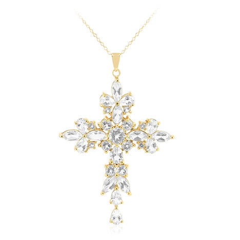 Weißer Topas-Silberhalskette