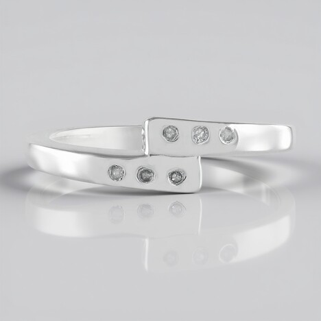 Anello in argento con Diamante I2 (I)