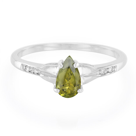 Bague en argent et Tourmaline cuprifère