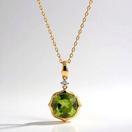 14K Dashihe Peridot Gold Necklace (CIRARI)