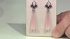Zilveren oorbellen met roze chalcedonen (KM by Juwelo)