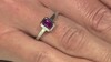 Zilveren ring met een Naktamunda rhodoliet
