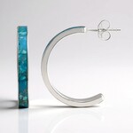 Orecchini in argento con Turchese Kingman Mohave Blu (Jones Lee)