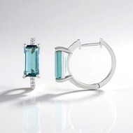 Pendientes en plata con Fluorita azul petróleo