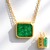 Collana in argento con Smeraldo pozzo D8 (Gems en Vogue)