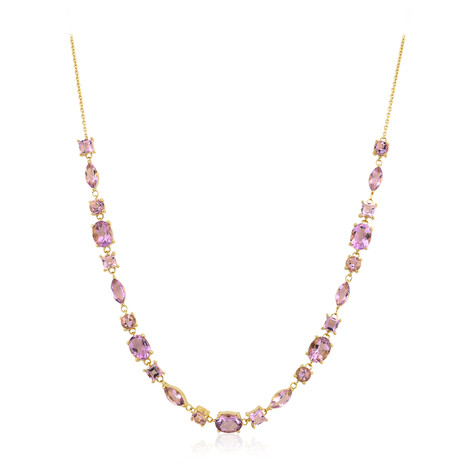 Zilveren halsketting met Boliviaanse amethisten