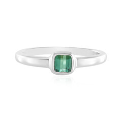Zilveren ring met een groene Benedito toermalijn (Adela Silber)