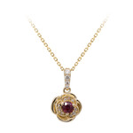 AAA-Mosambik-Rubin-Goldhalskette (CIRARI)