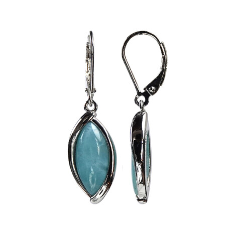 Larimar-Silberohrringe
