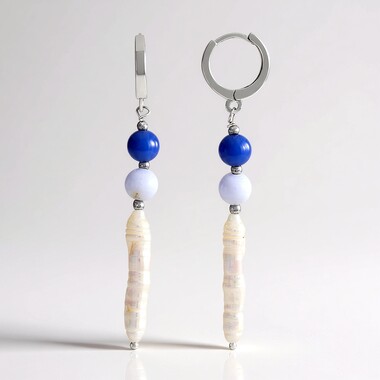 White Freshwater Pearl Silver Earrings (Riya)