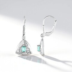 Orecchini in argento con Smeraldo Color Paraiba (SAELOCANA)