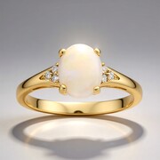 Bague en or et Opale d'Australie (CIRARI)