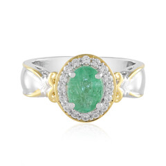 Zilveren ring met een Zambia-smaragd (Gems en Vogue)