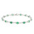 Brazalete en plata con Esmeralda de Zambia